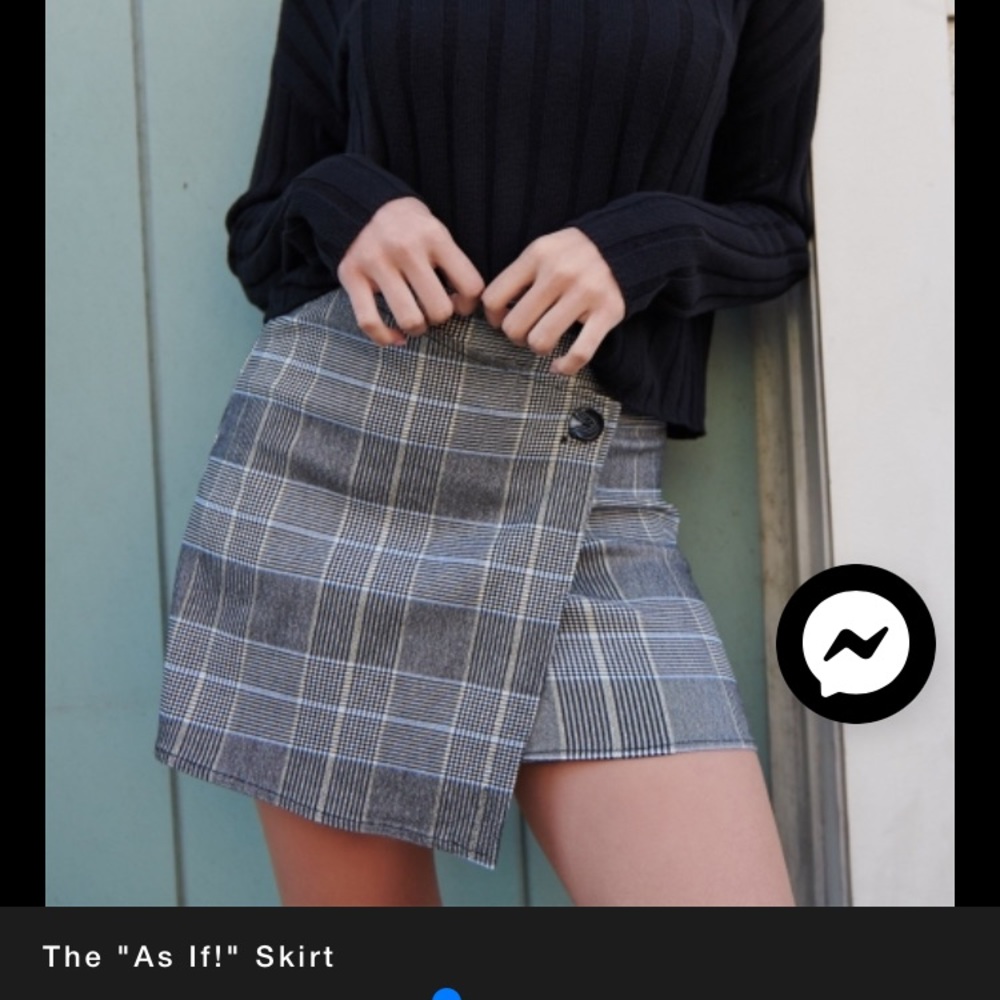 Garage asymmetrical plaid skirt - Brand new
